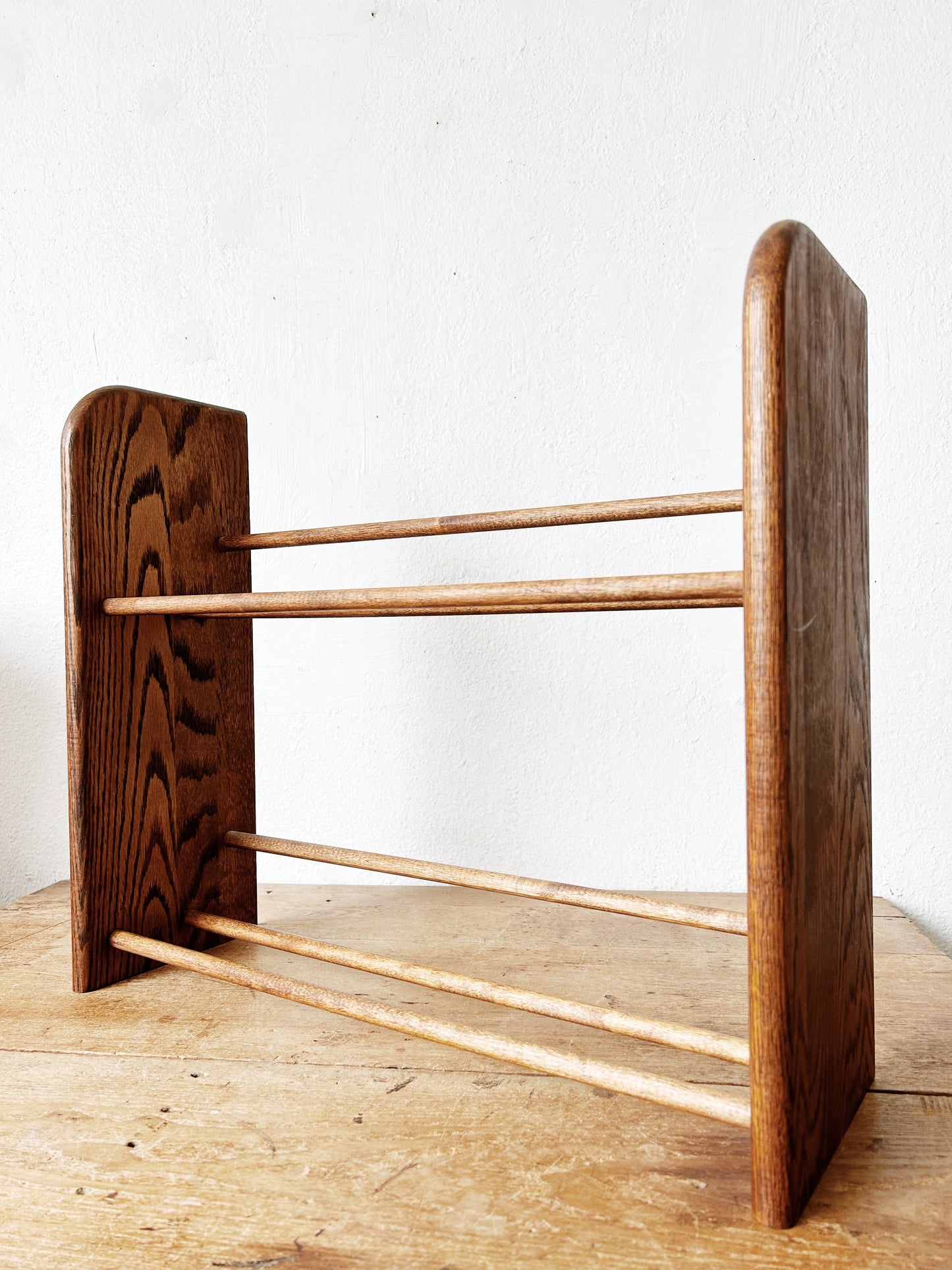 Vintage Wood Book Rack/ Hanging Shelf