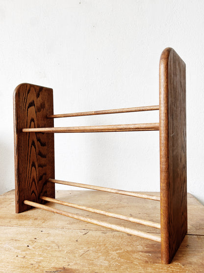 Vintage Wood Book Rack/ Hanging Shelf