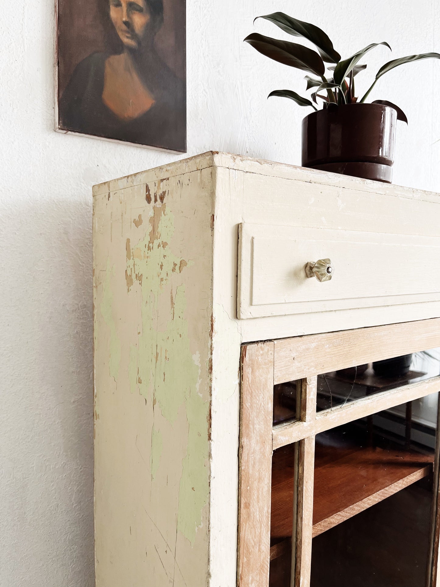 Large Antique Farmhouse Cabinet