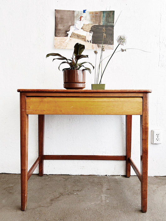 Vintage Wood Writing Desk
