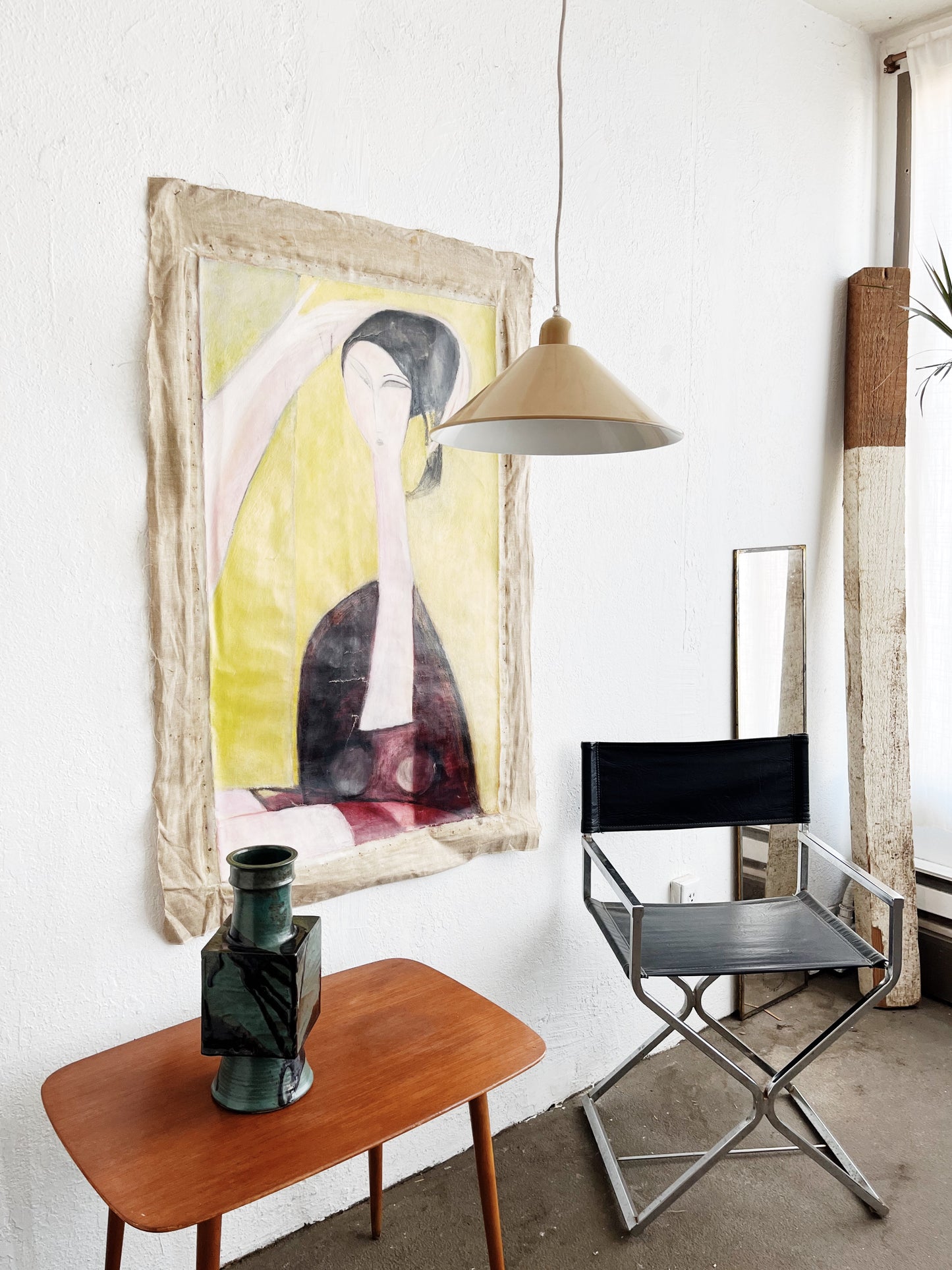 Vintage Enamel Pendant Lamp