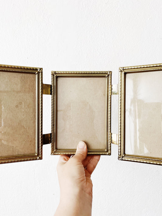 Vintage Tri Fold Frame