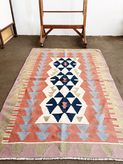 Vintage Turkish Wool Kilim Rug