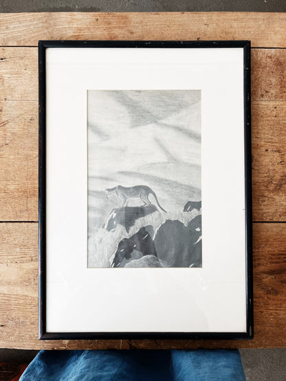 Vintage Charcoal Drawing