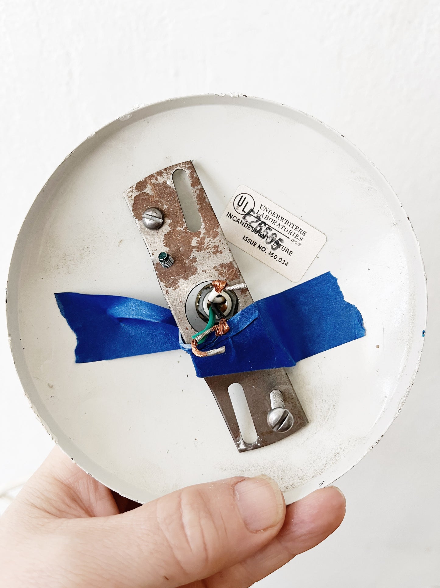 Vintage Enamel Pendant Lamp