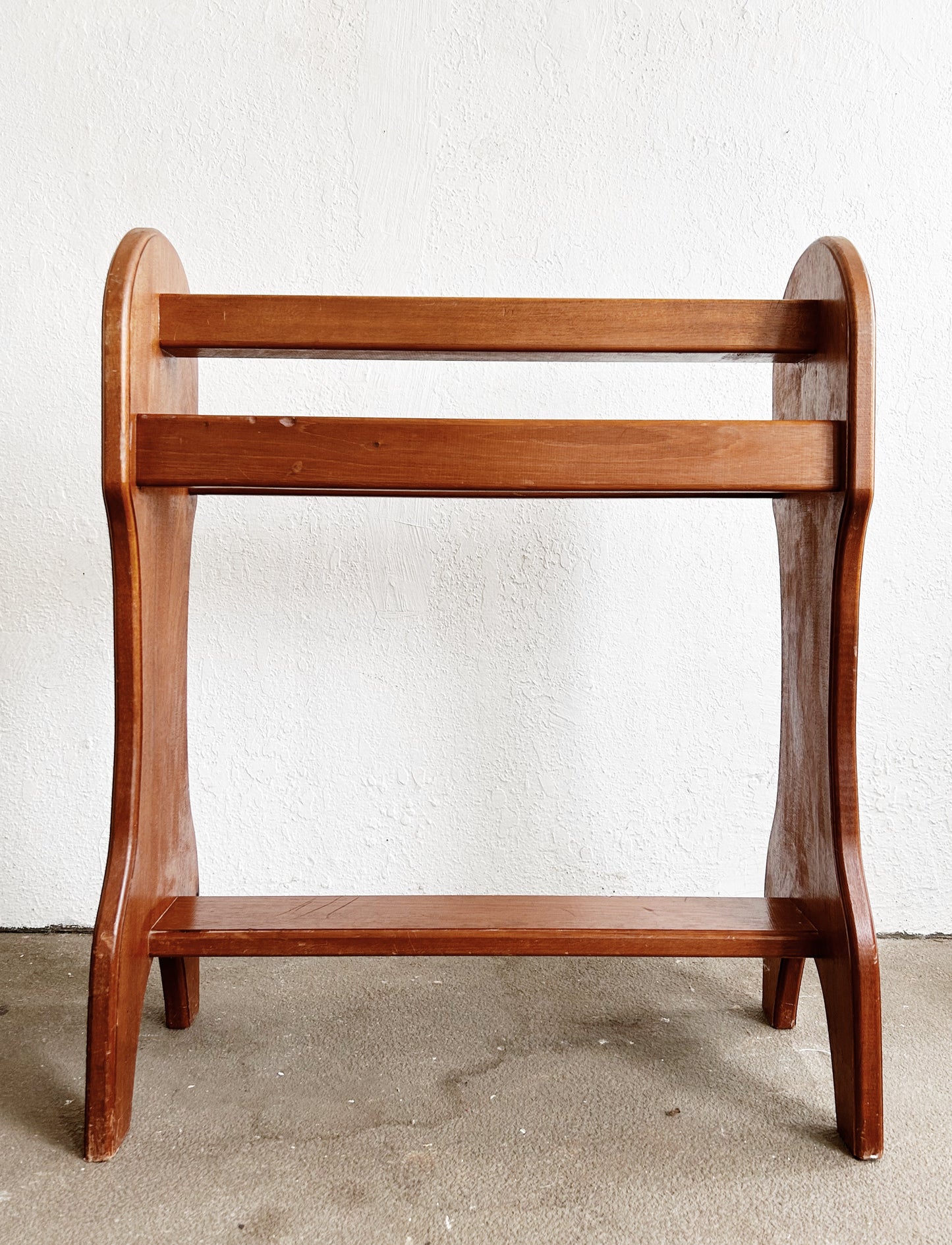 Vintage Wood Textile Stand