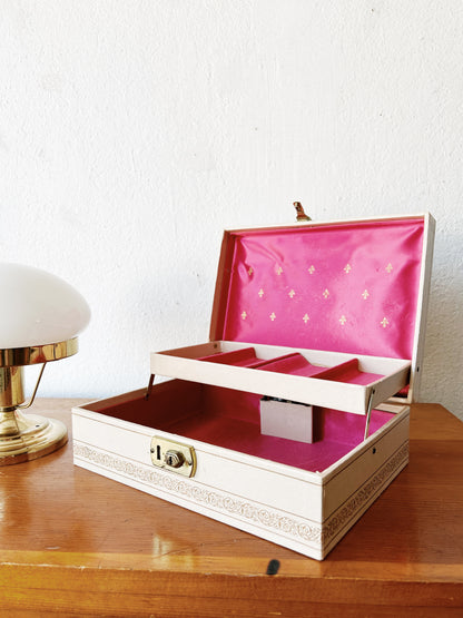 Mid Century Jewelry Box with Key