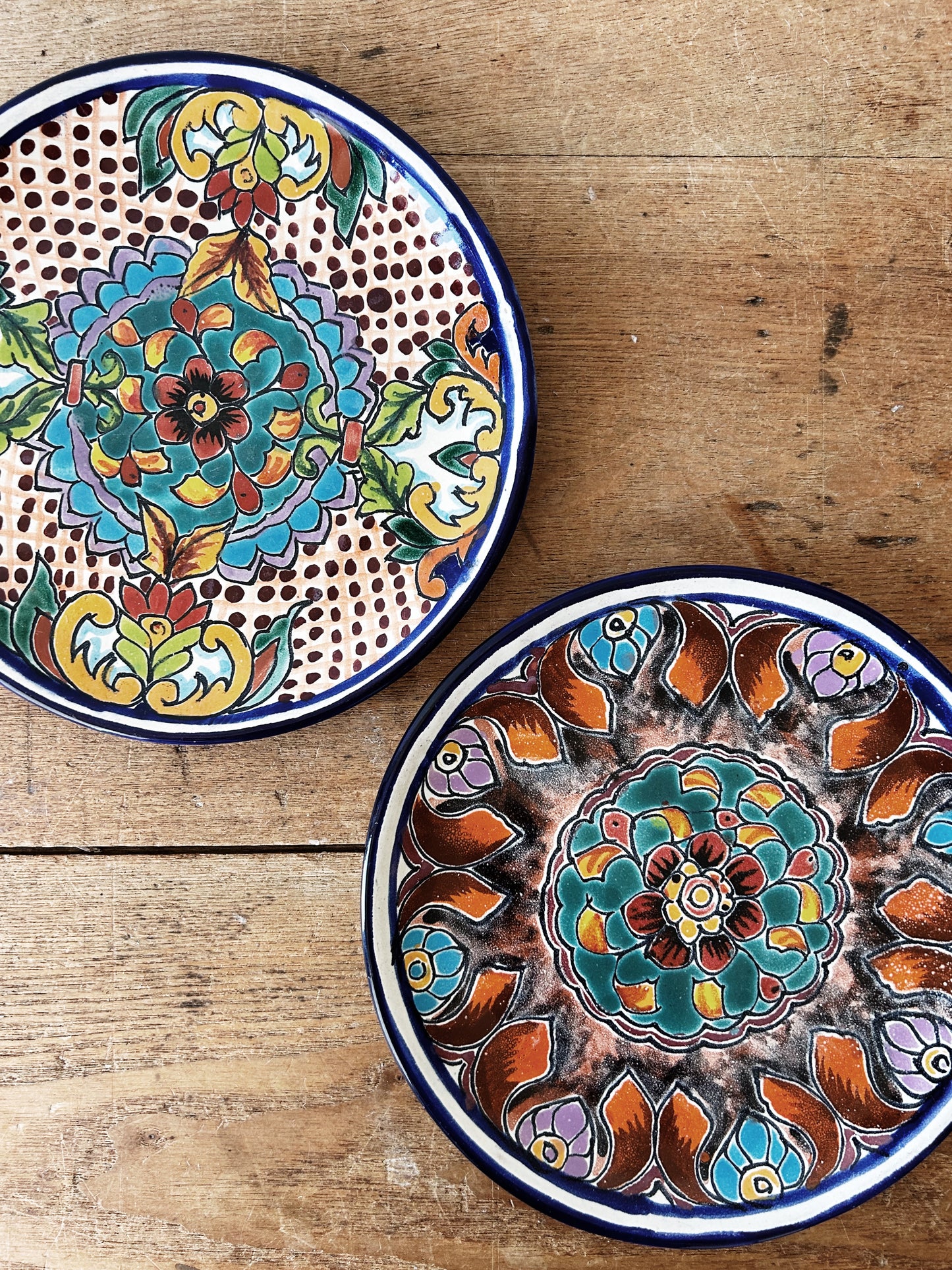 Hand Painted Ceramic Plates Mexico