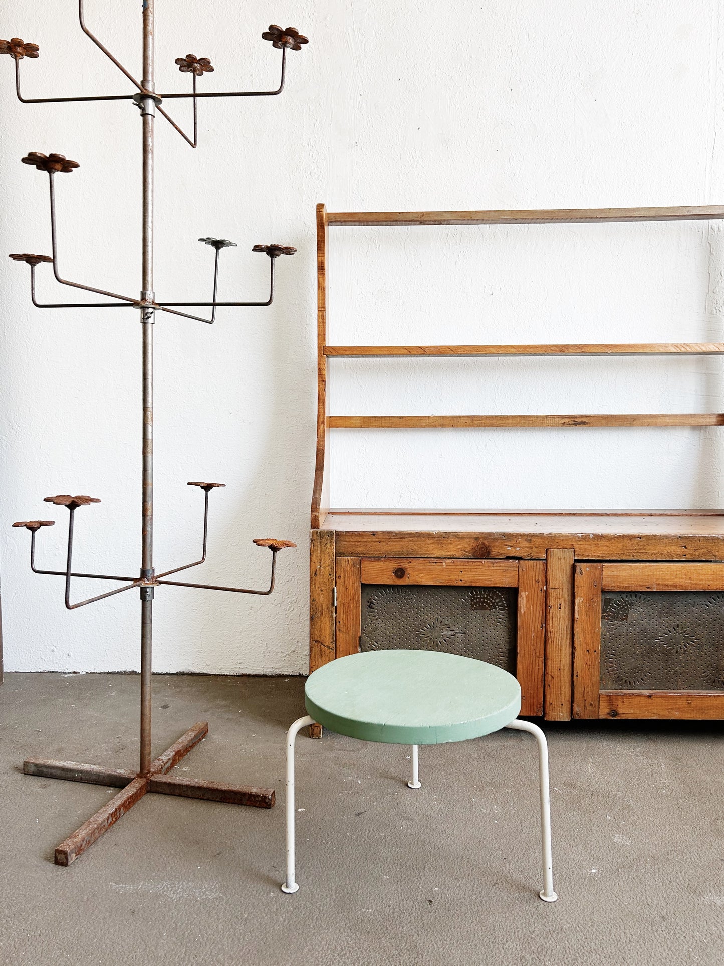 Vintage Industrial Stool / Stand