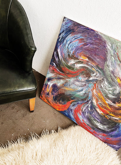 Vintage Original Abstract Painting
