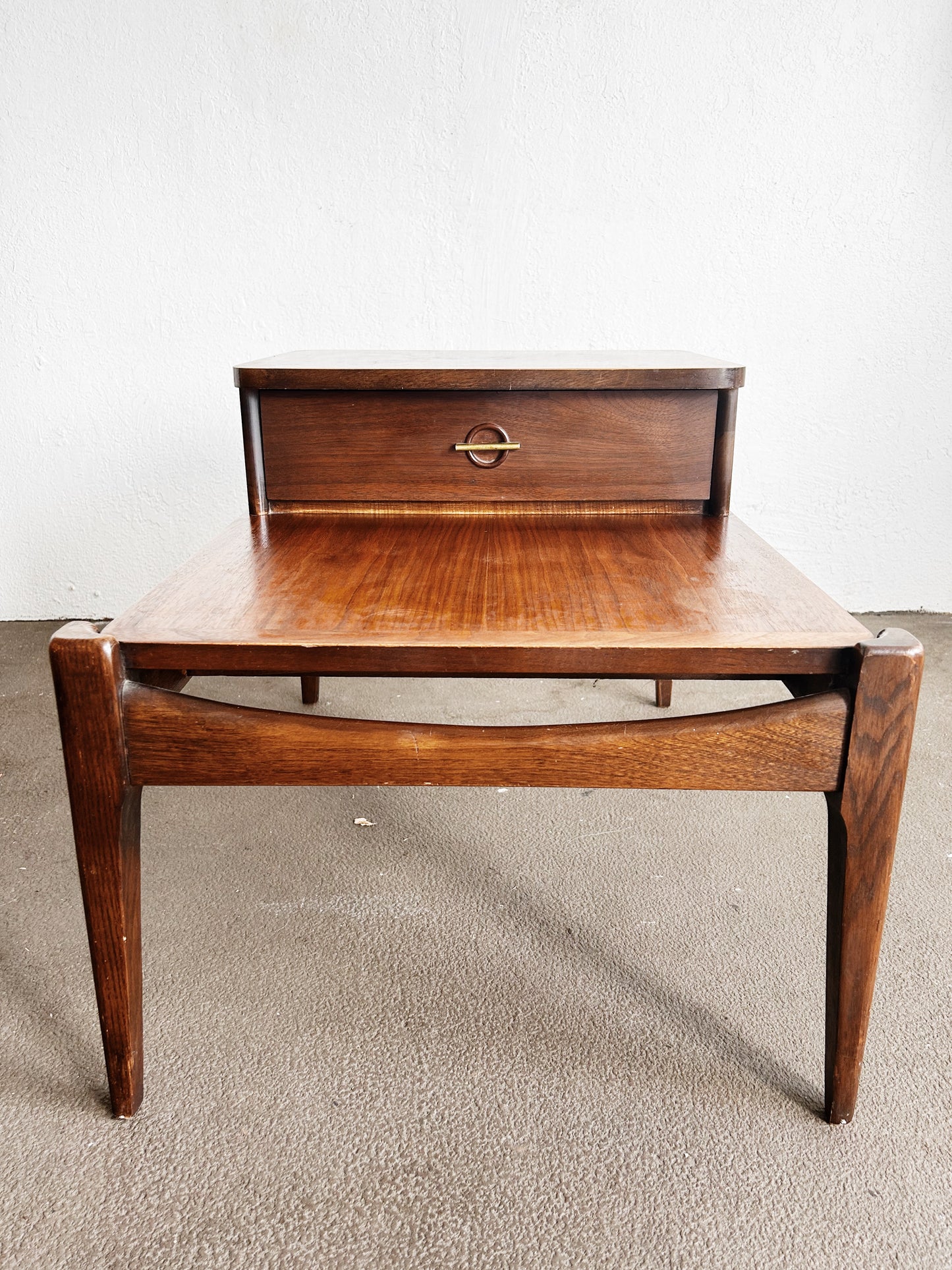 Mid Century Bassett Walnut Side Table