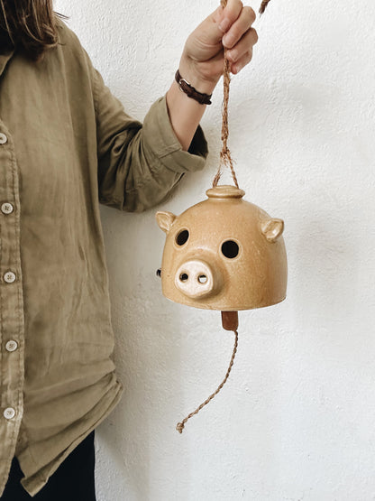 Ceramic Pig Bell