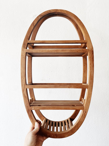 Oval Teak Shelf
