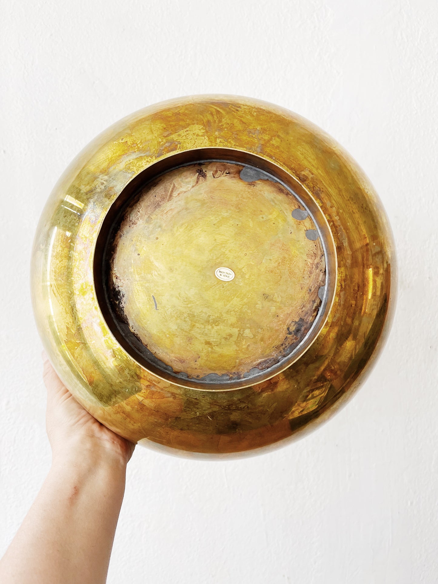 Large Vintage Brass Bowl