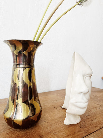 Vintage Mixed Metal Vase