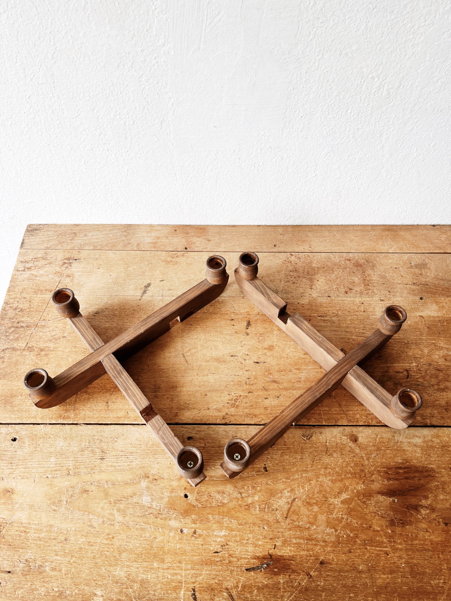 Handmade Wood Candelabra