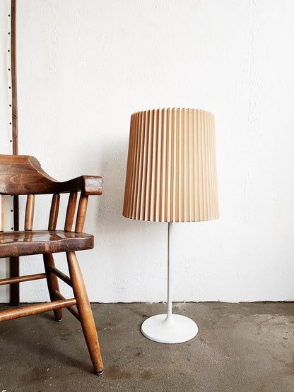 Large Mid Century Stiffel Pleated Drum Shade