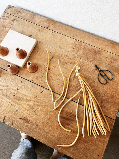 Handmade Terracotta Candle Holders with Candles