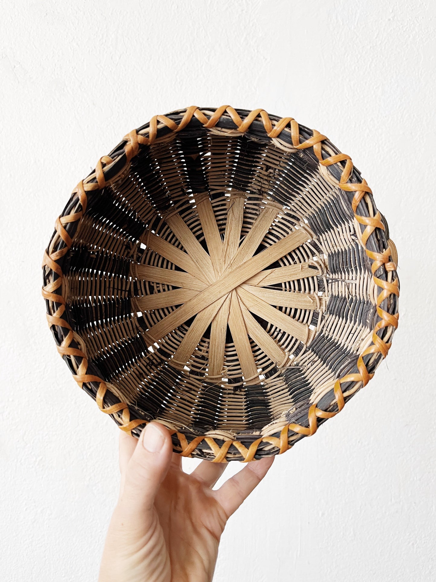 Vintage Striped Basket