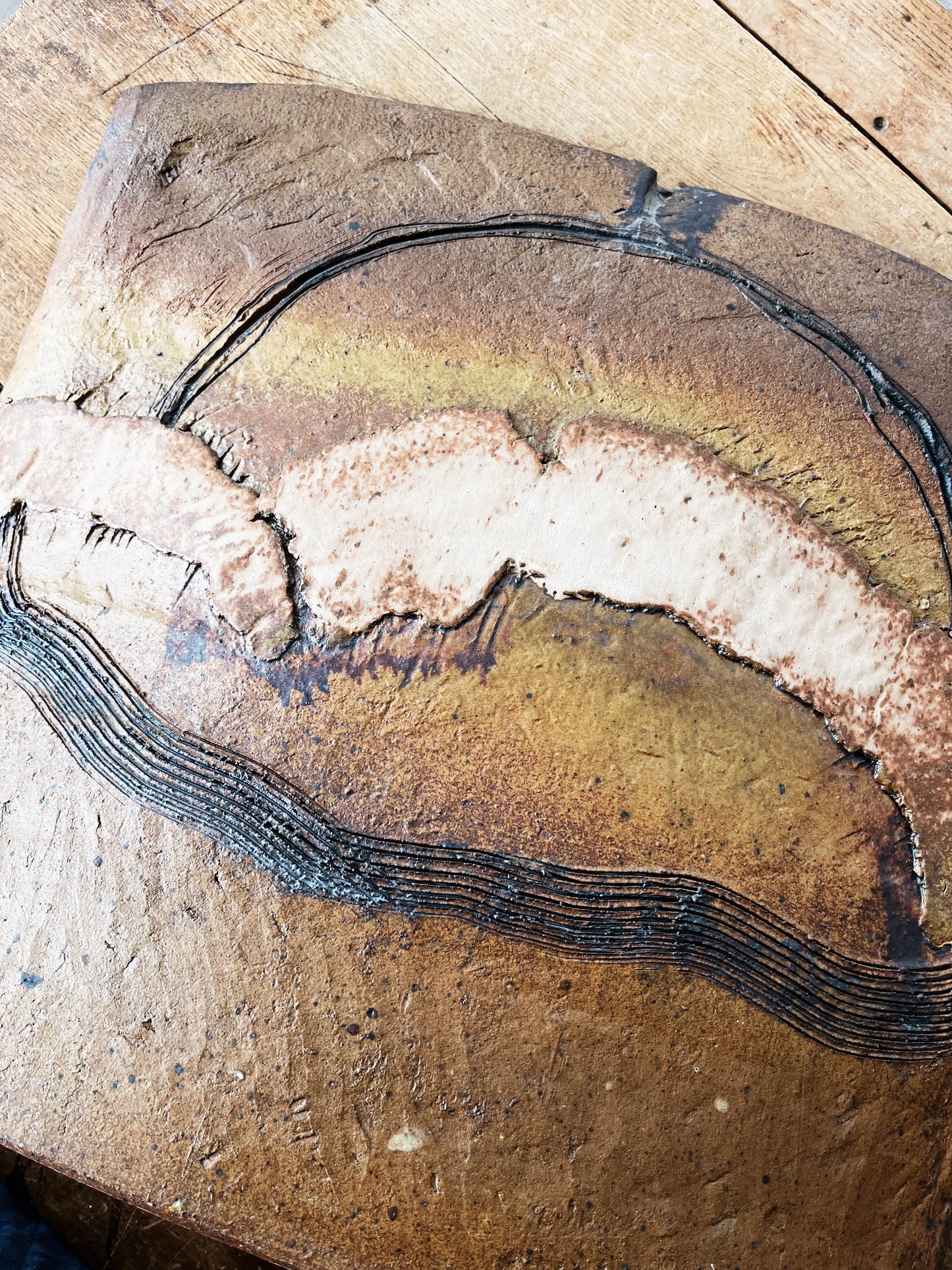 Vintage Slab Built Ceramic Sculpture