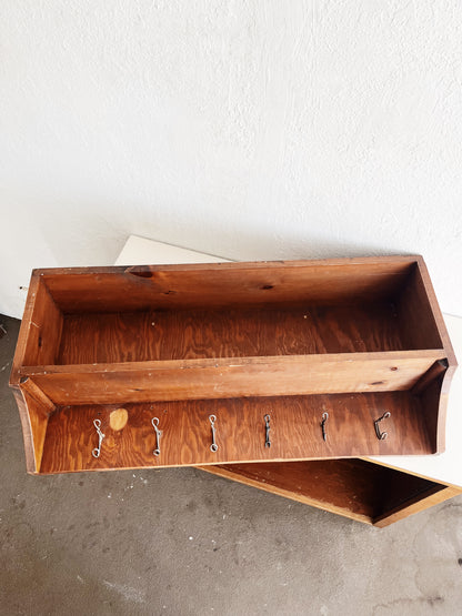 Large Vintage Handmade Coat Rack