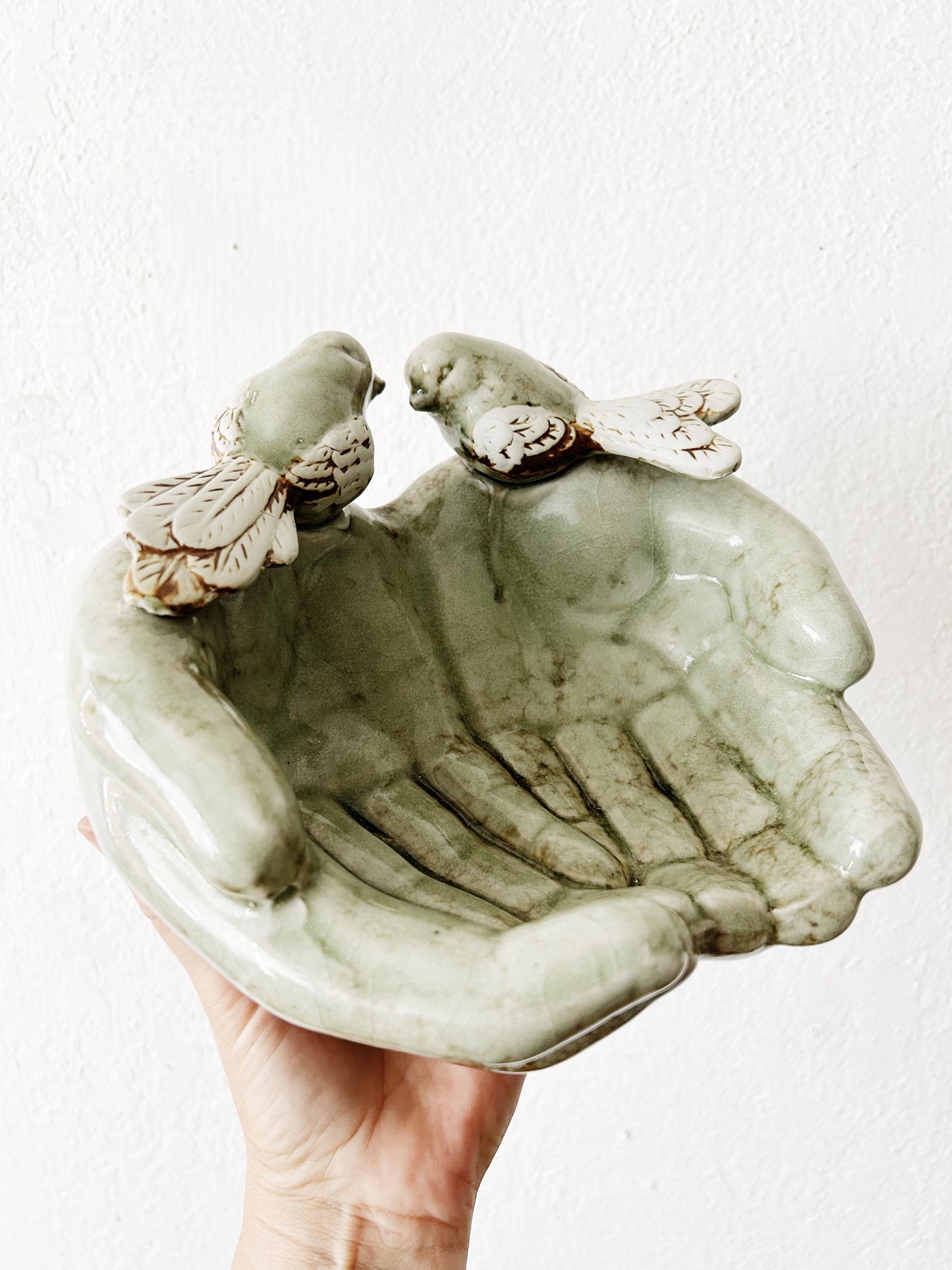 Vintage Large Ceramic Hand Dish