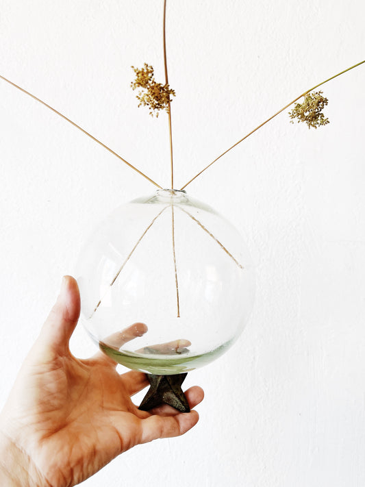 Blown Glass Bubble Vase