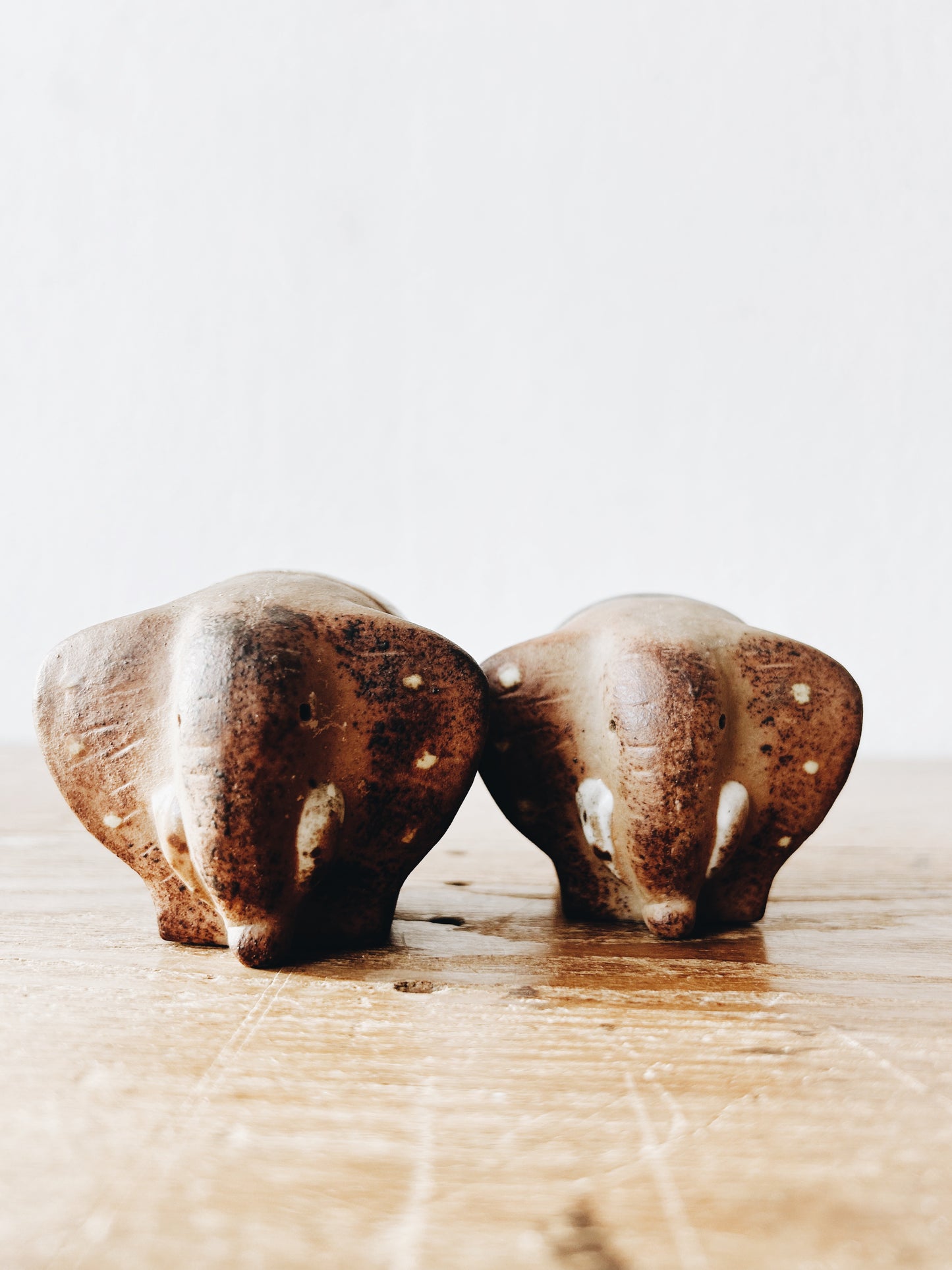 Mid Century Ceramic Elephant Shakers Japan