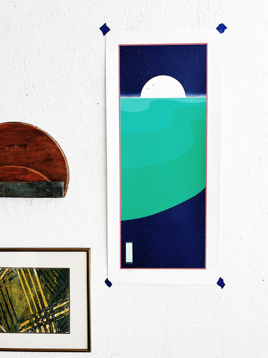 Vintage Original Coastal Silkscreen