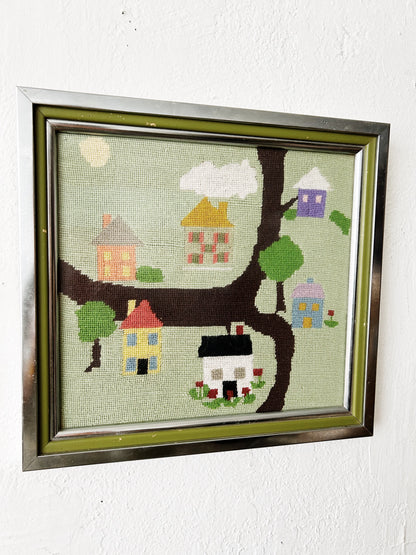 Vintage Framed Needlepoint