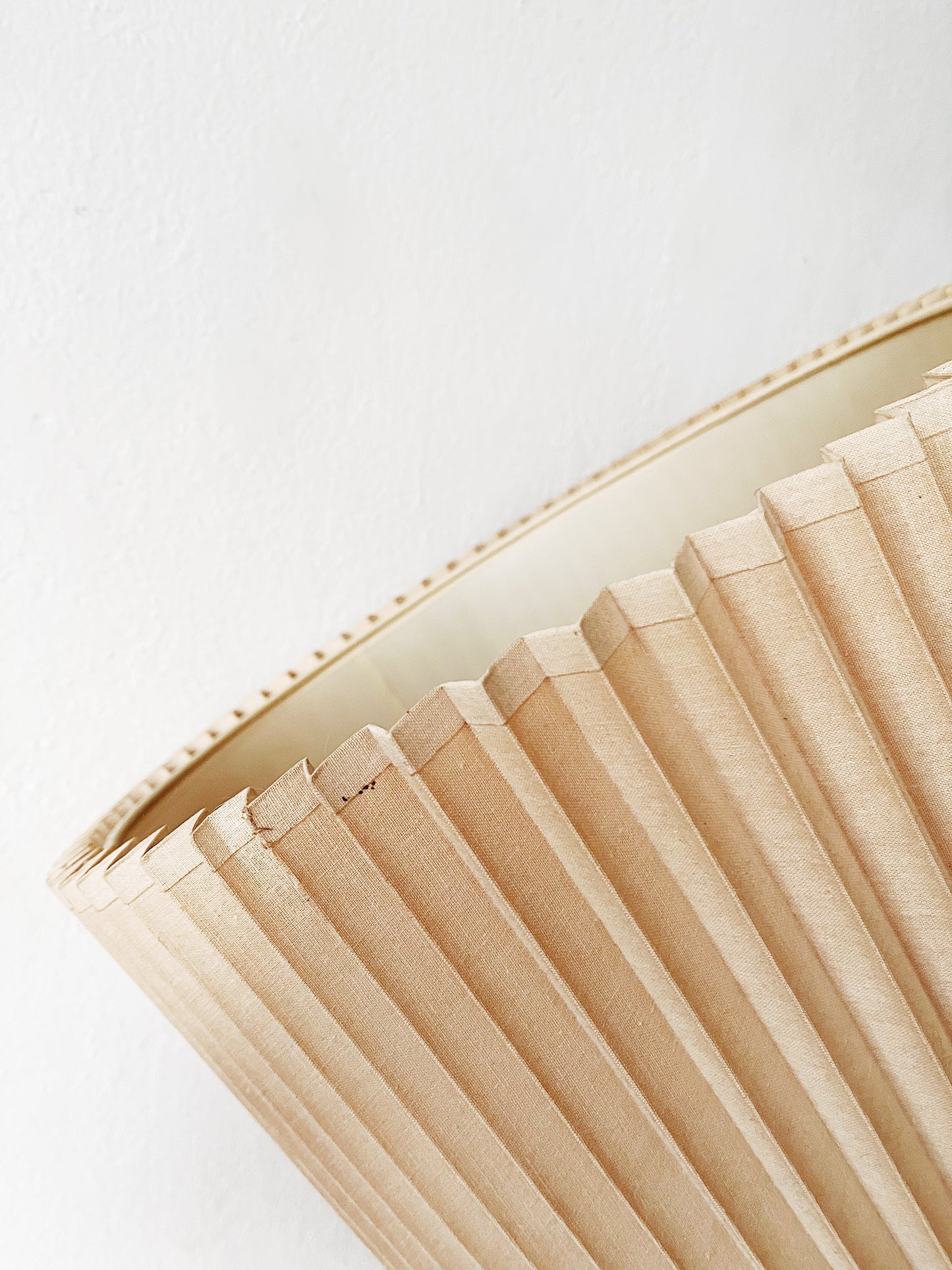 Large Mid Century Stiffel Pleated Drum Shade