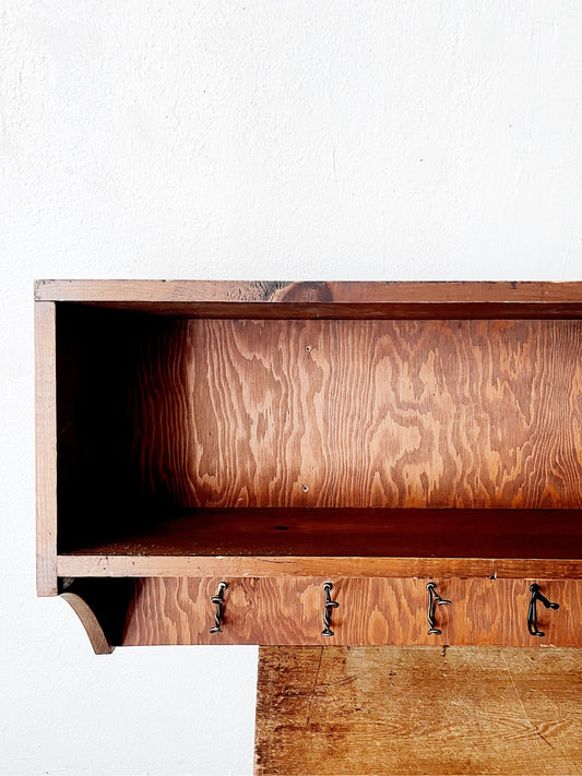 Large Vintage Handmade Coat Rack