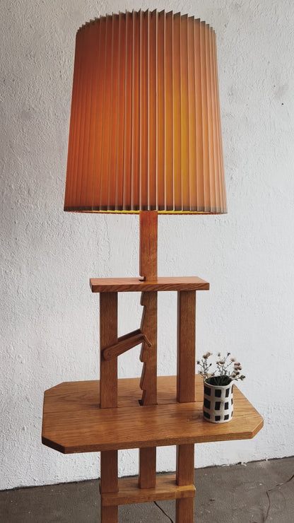 Vintage Oak Lamp