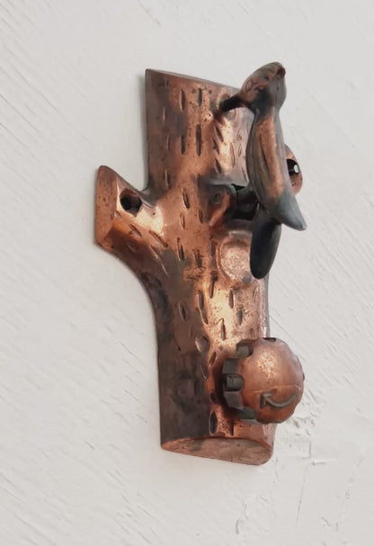 Vintage Copper Plated Door Knocker