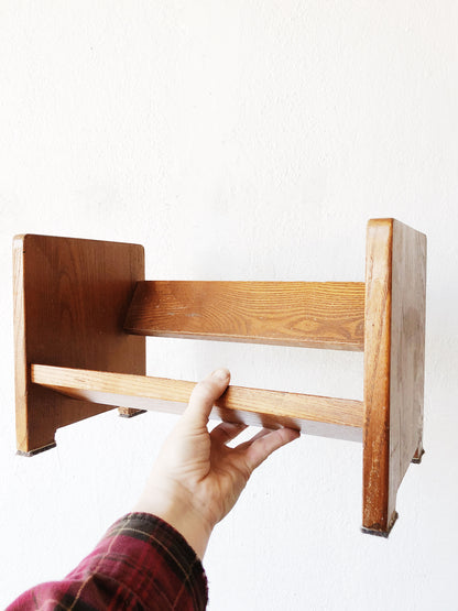 Vintage Oak Book Rack