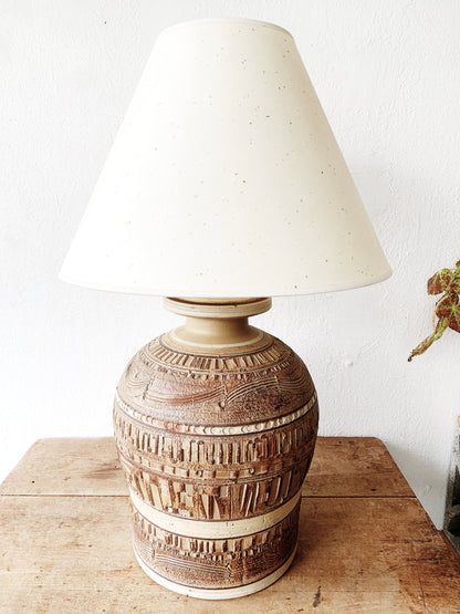 Large Signed Casual Lamps of California Pottery Lamp