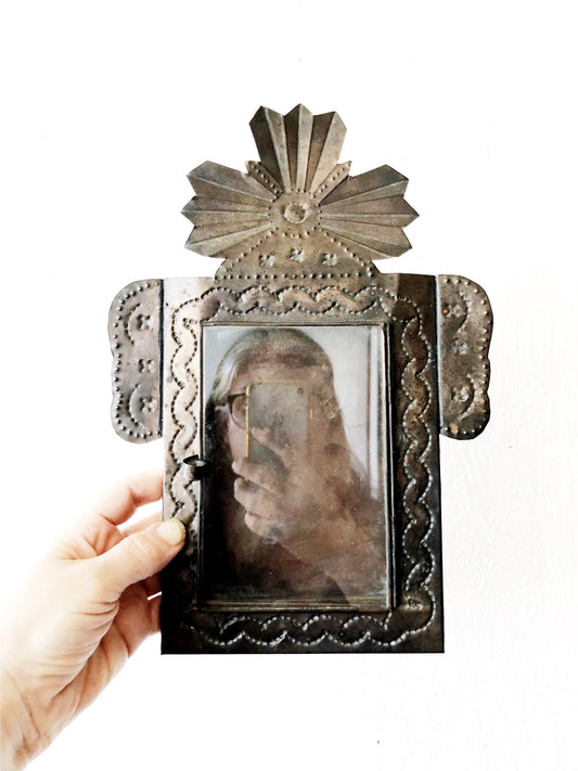Pressed Tin Milagros Shadowbox - Mexico