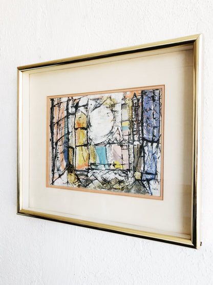 Vintage Original Abstract Painting