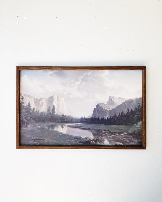 Large Vintage Yosemite Litho