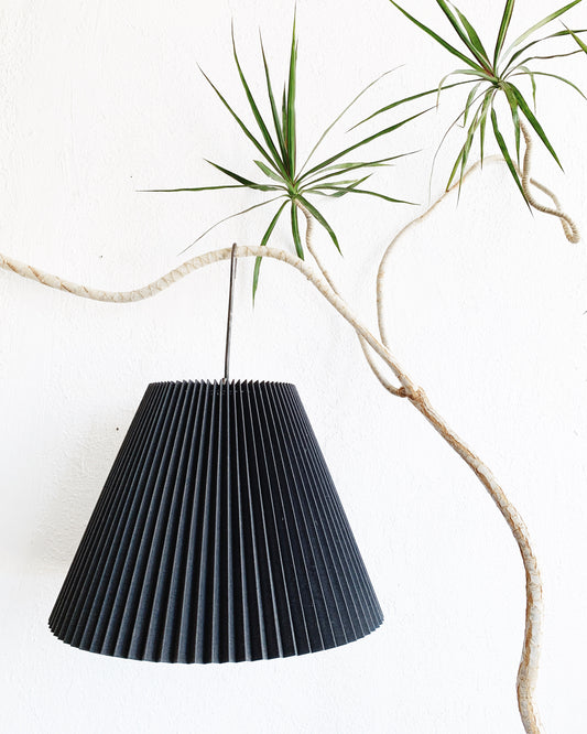 RESERVED Vintage Black Pleated Shade