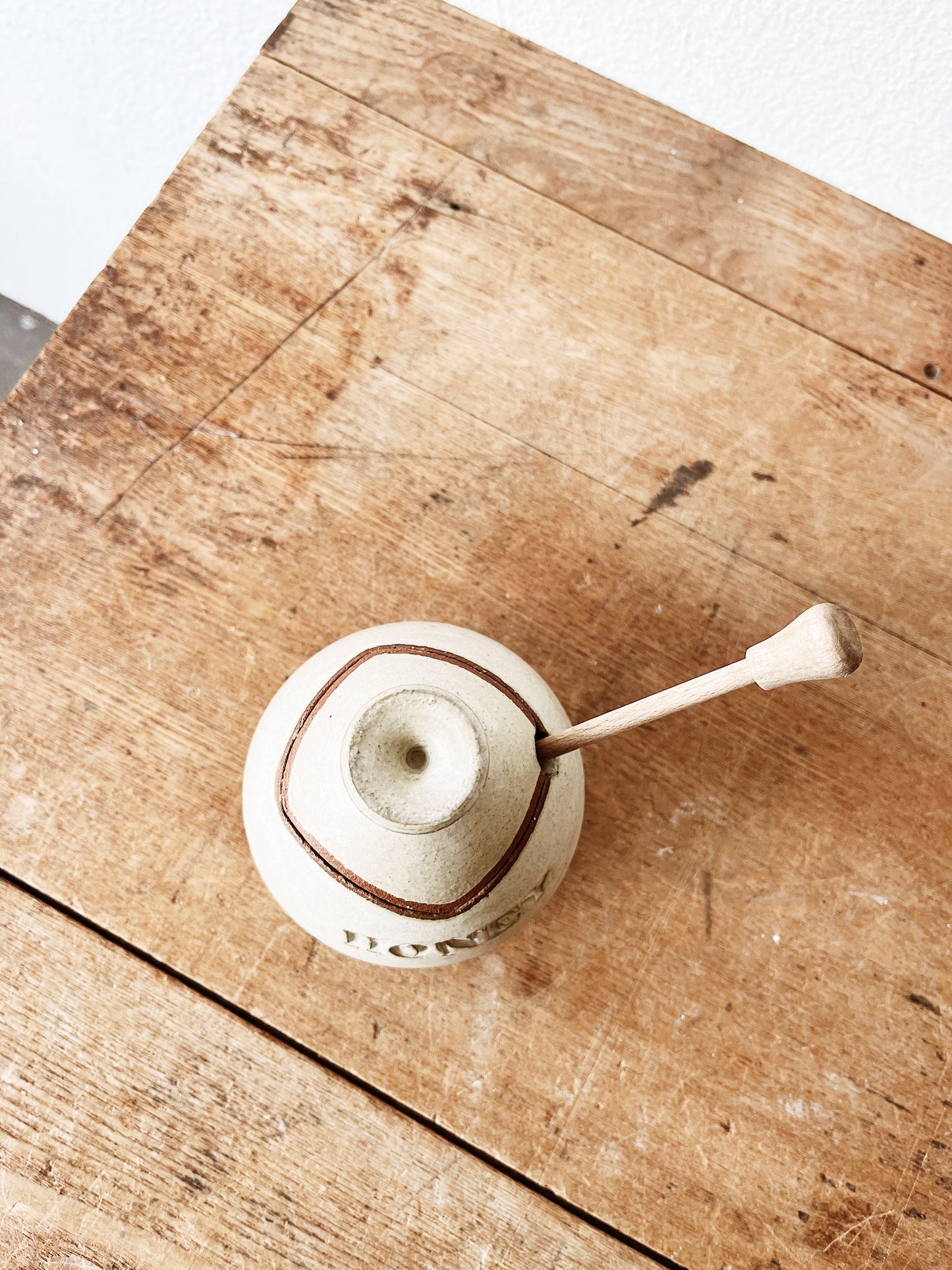 Vintage Stoneware Honey Pot