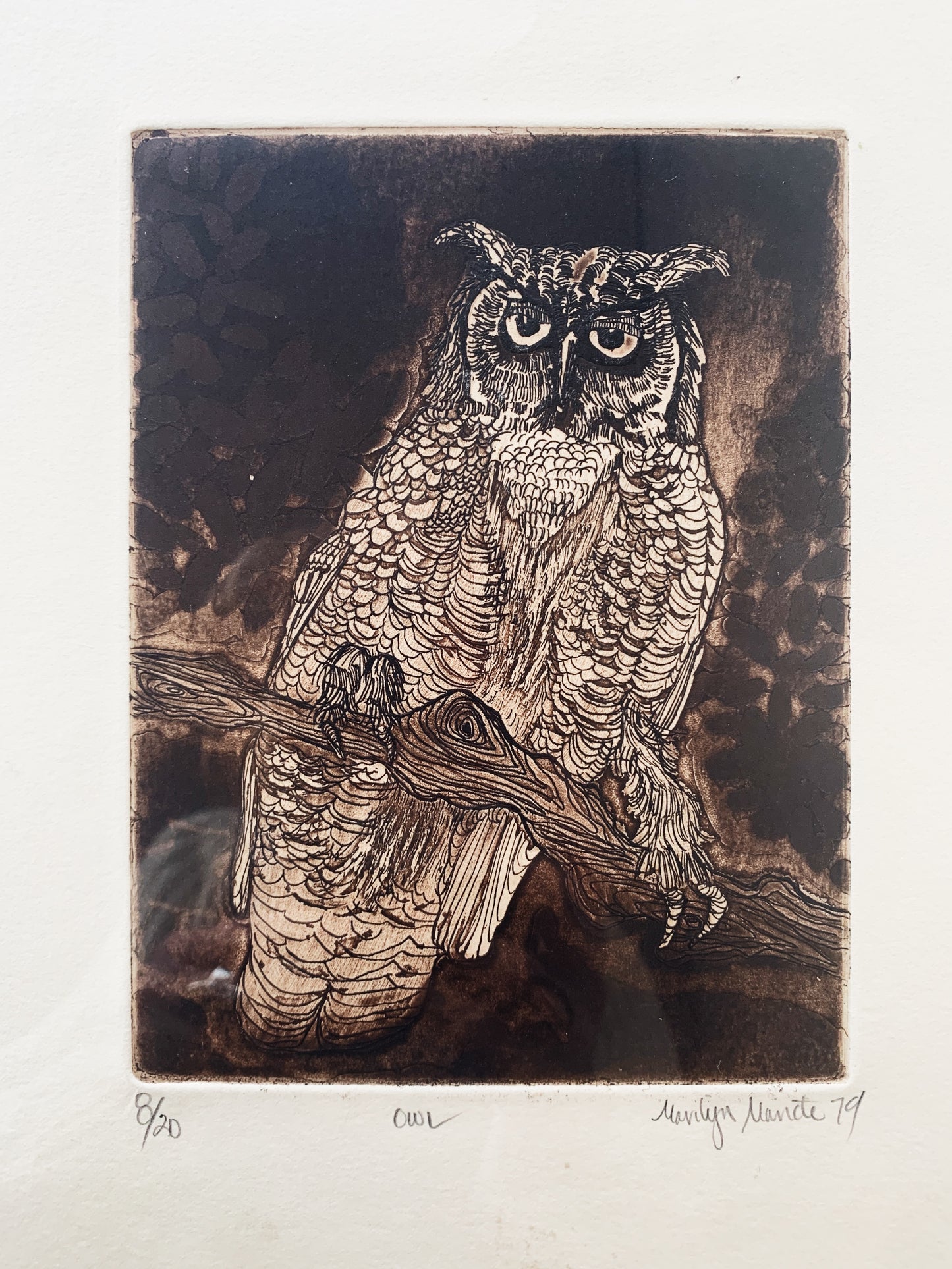 Original Signed Vintage Etching Marilyn Maricle