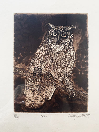 Original Signed Vintage Etching Marilyn Maricle