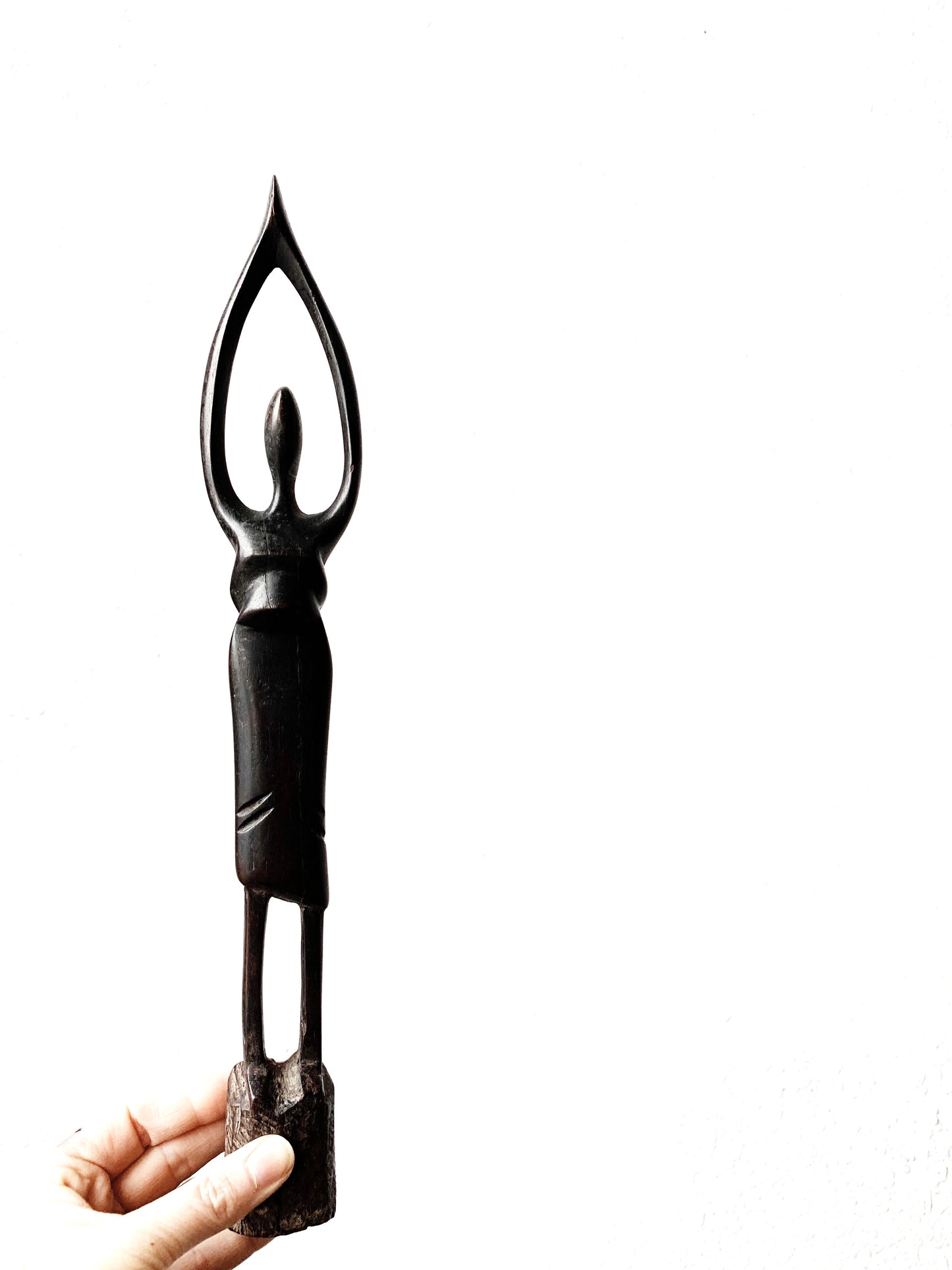 Vintage Carved Wood Statue Africa