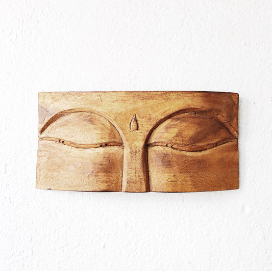 Vintage Buddha Eyes Carving