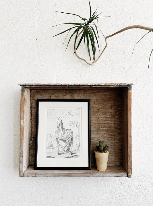 Vintage Hanging Wood Shelf