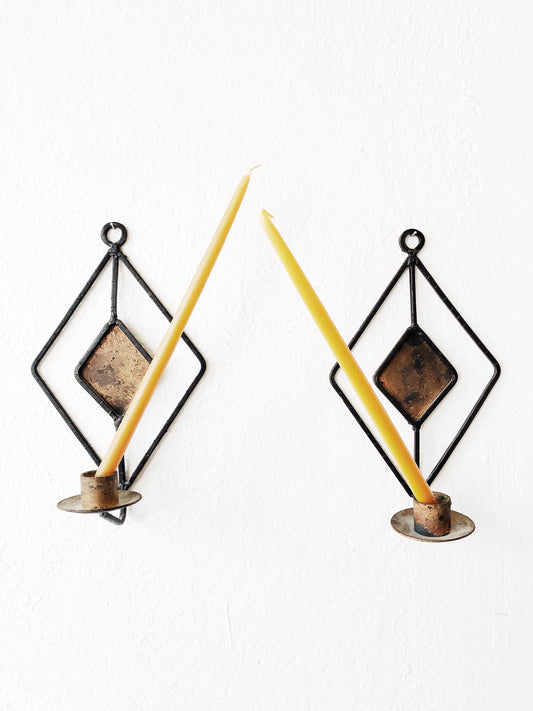 Vintage Geometric Candle Sconce