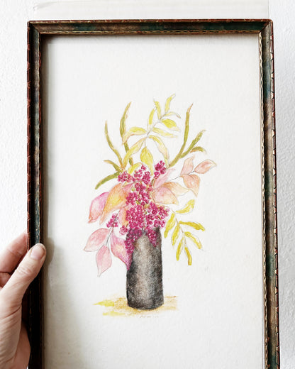 Original Framed Watercolor Painting