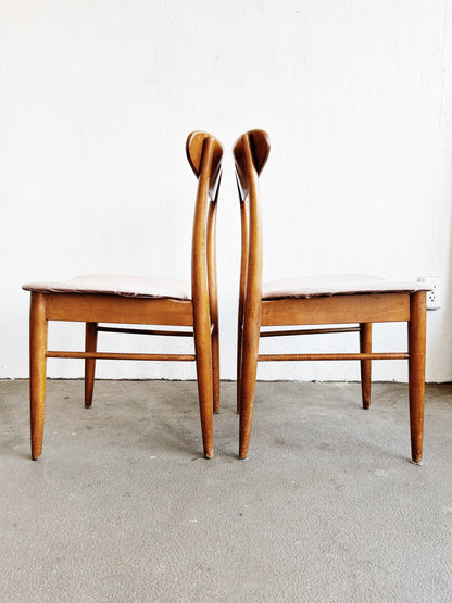 Mid Century Dining Chairs Set of Two