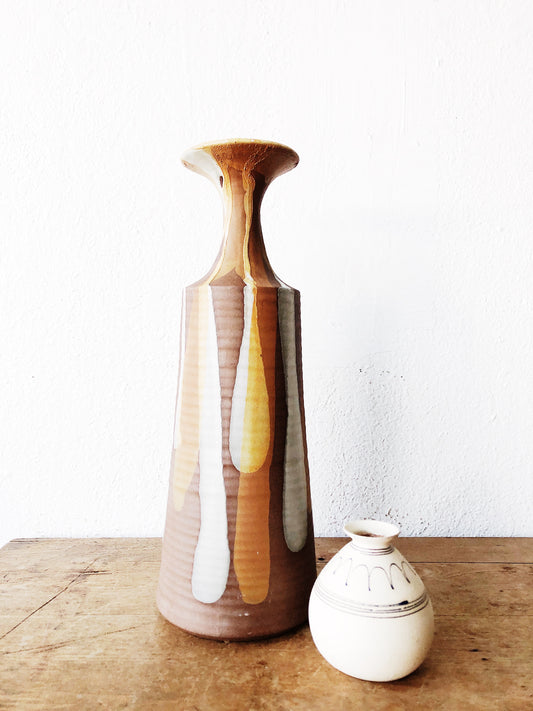 Vintage Mid Century Drip Pottery Vase